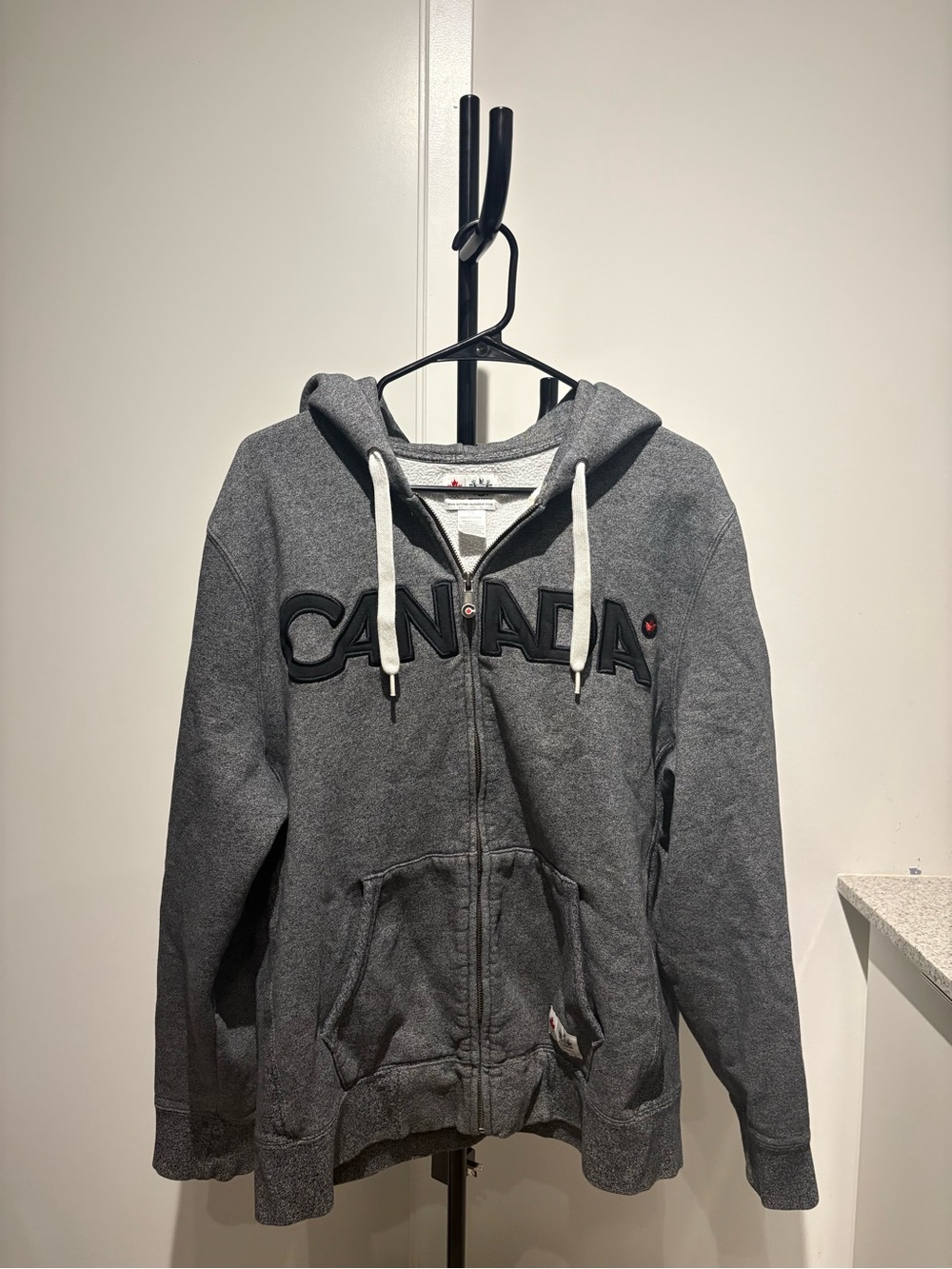 CANADA Zip Front Hoodie Jacket - Gray